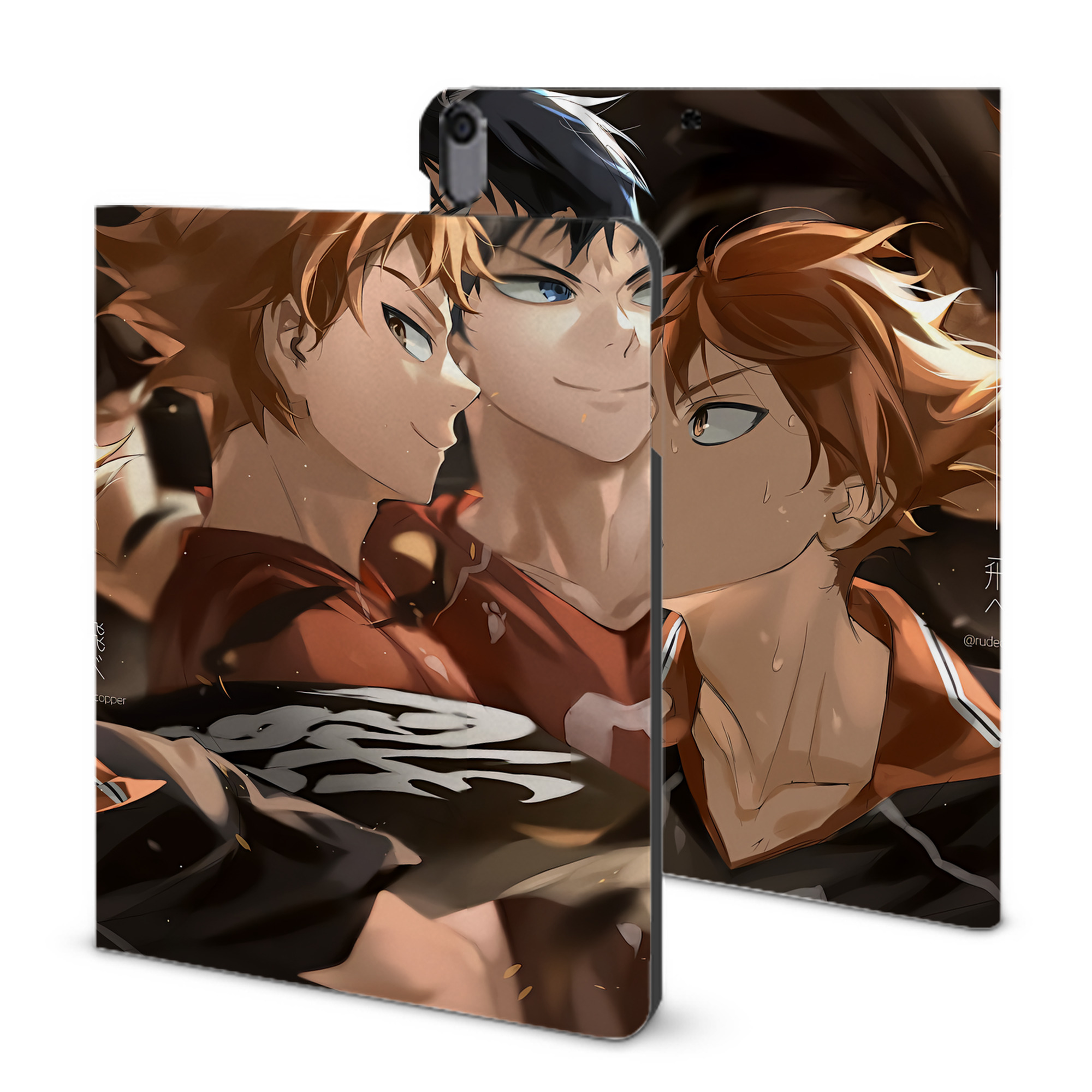 （画像用） ハイキュー!! Haikyu!! IPad ケース ブック型 PUレザー TPU 耐衝撃 軽量 薄型 ペン収納なし 全面保護 IPad 各モデル対応
